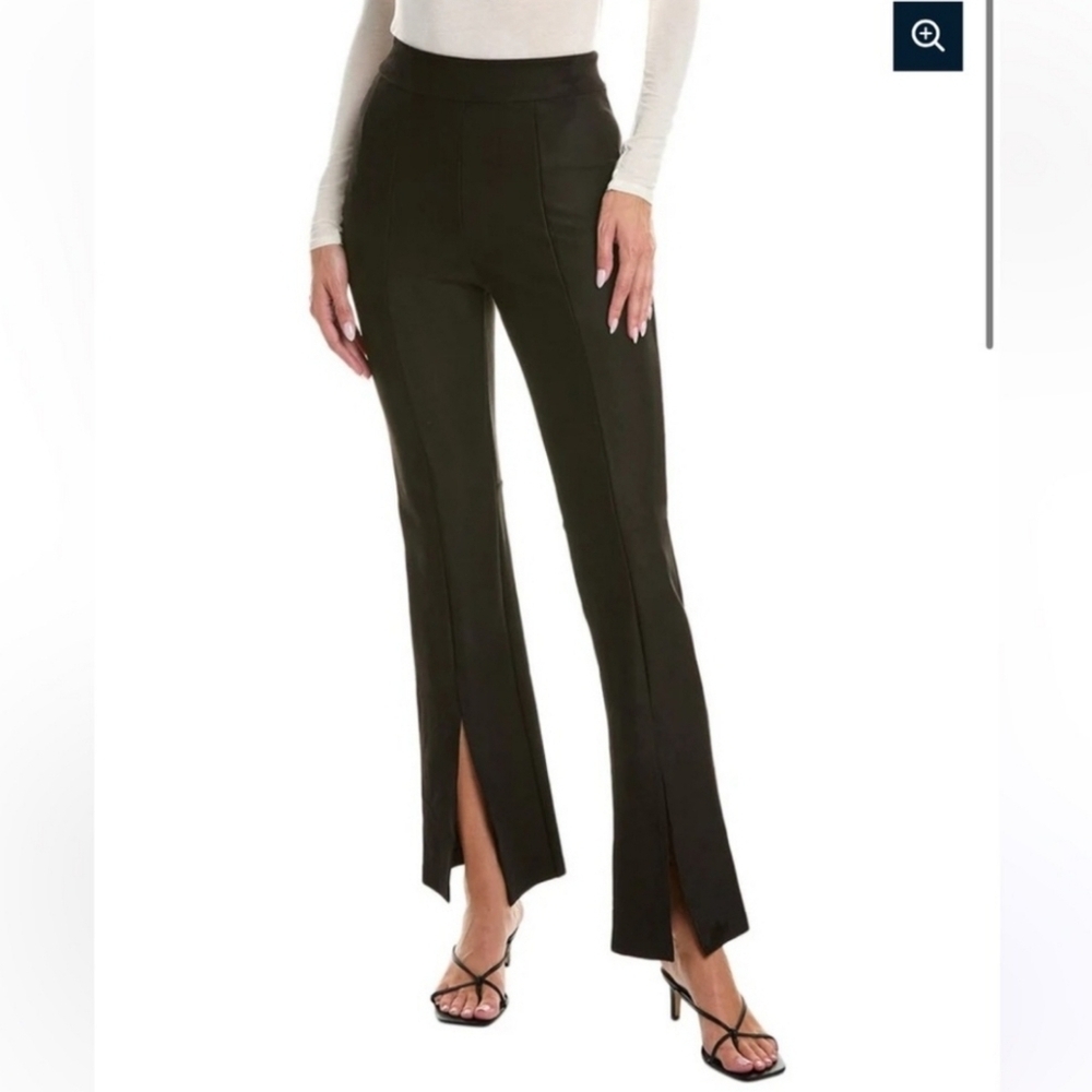 Nwt Commando Faux Suede Black Split Front Pant Size Medium